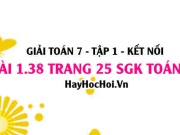 Bài 1.38 SGK Toán 7 tập 1 Kết nối tri thức